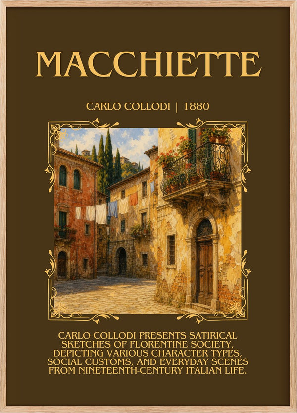 Macchiette Minimalist Book Poster by Carlo Collodi