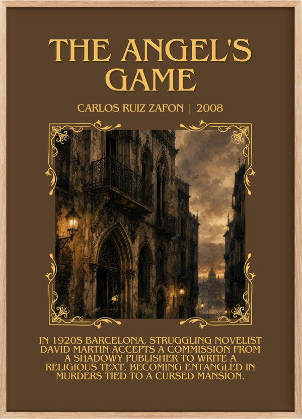 The Angel's Game Minimalist Book Poster by Carlos Ruiz Zafón