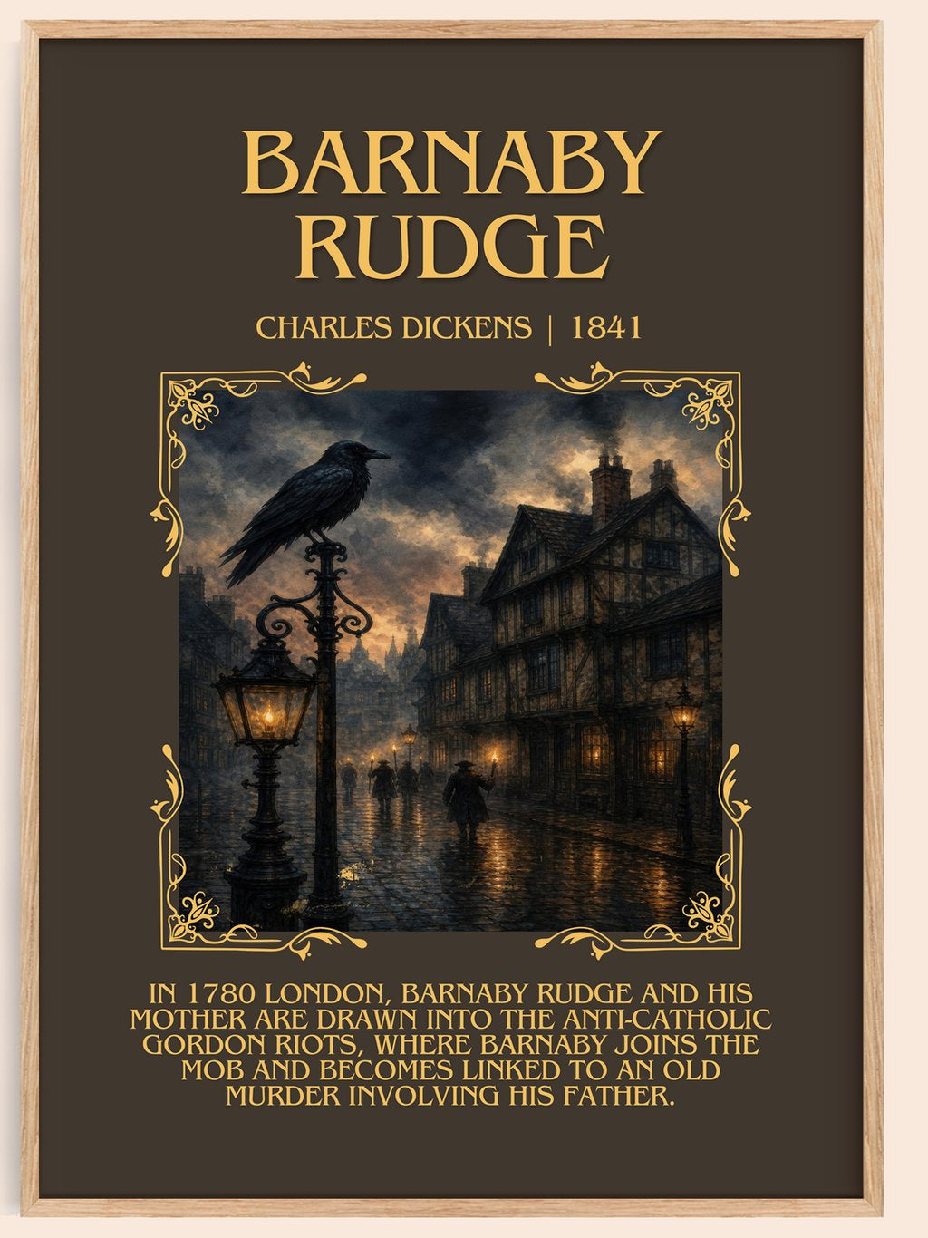 Barnaby Rudge Minimalist Book Poster by Charles Dickens – book poster