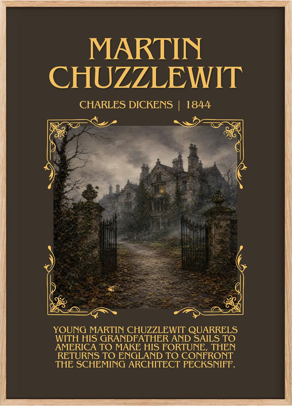 Martin Chuzzlewit Minimalist Book Poster by Charles Dickens