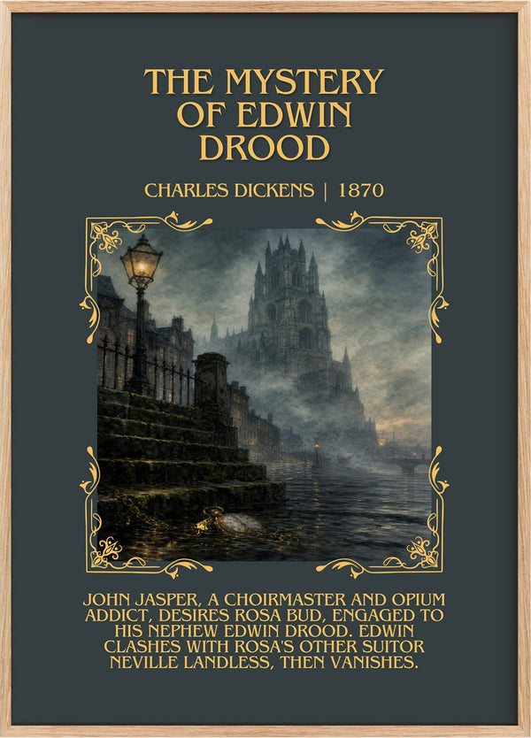 The Mystery Of Edwin Drood Minimalist Book Poster by Charles Dickens
