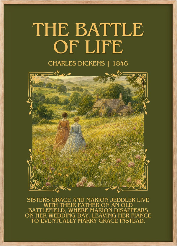 The Battle Of Life Minimalist Book Poster by Charles Dickens