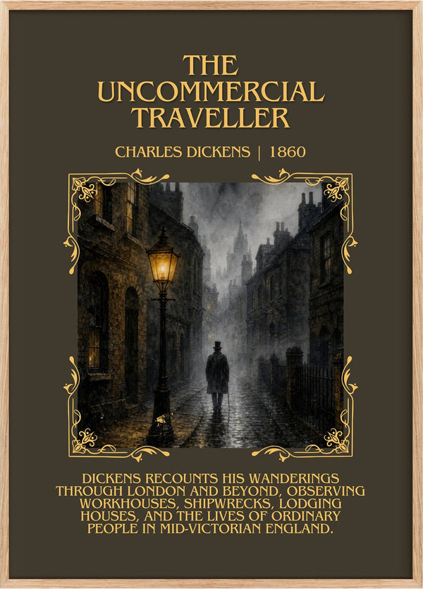 The Uncommercial Traveller Minimalist Book Poster by Charles Dickens