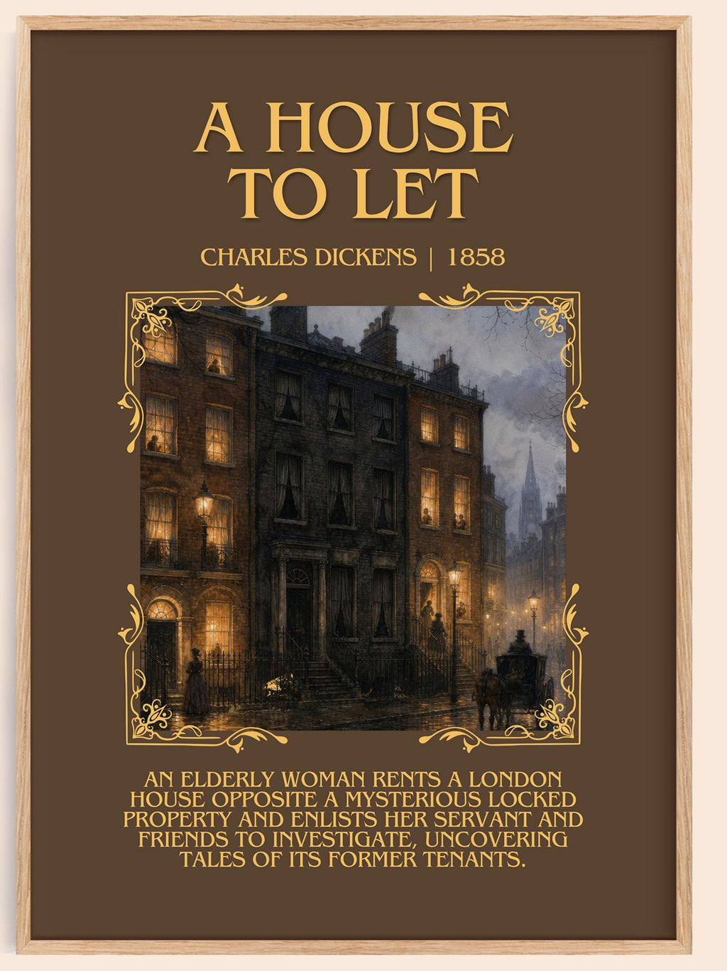 A House To Let Minimalist Book Poster by Charles Dickens – book poster