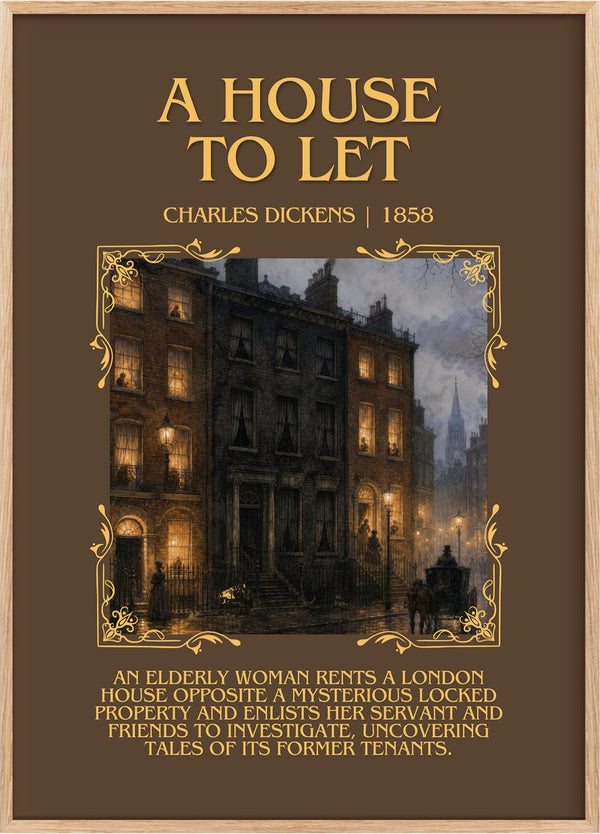 A House To Let Minimalist Book Poster by Charles Dickens