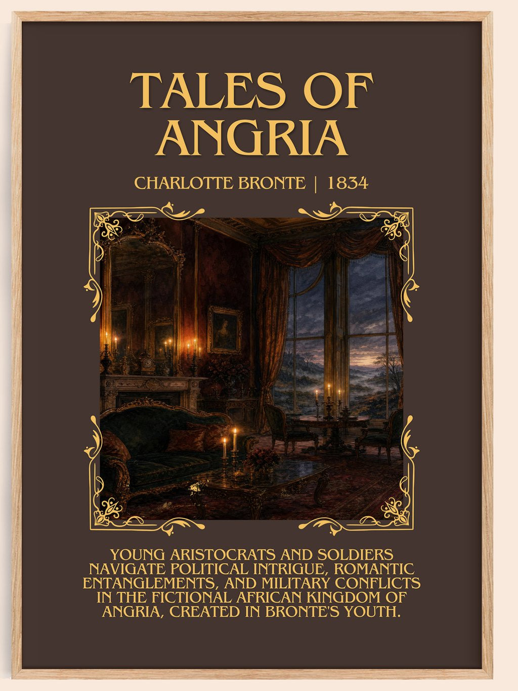 Tales Of Angria Minimalist Book Poster by Charlotte Brontë – book poster