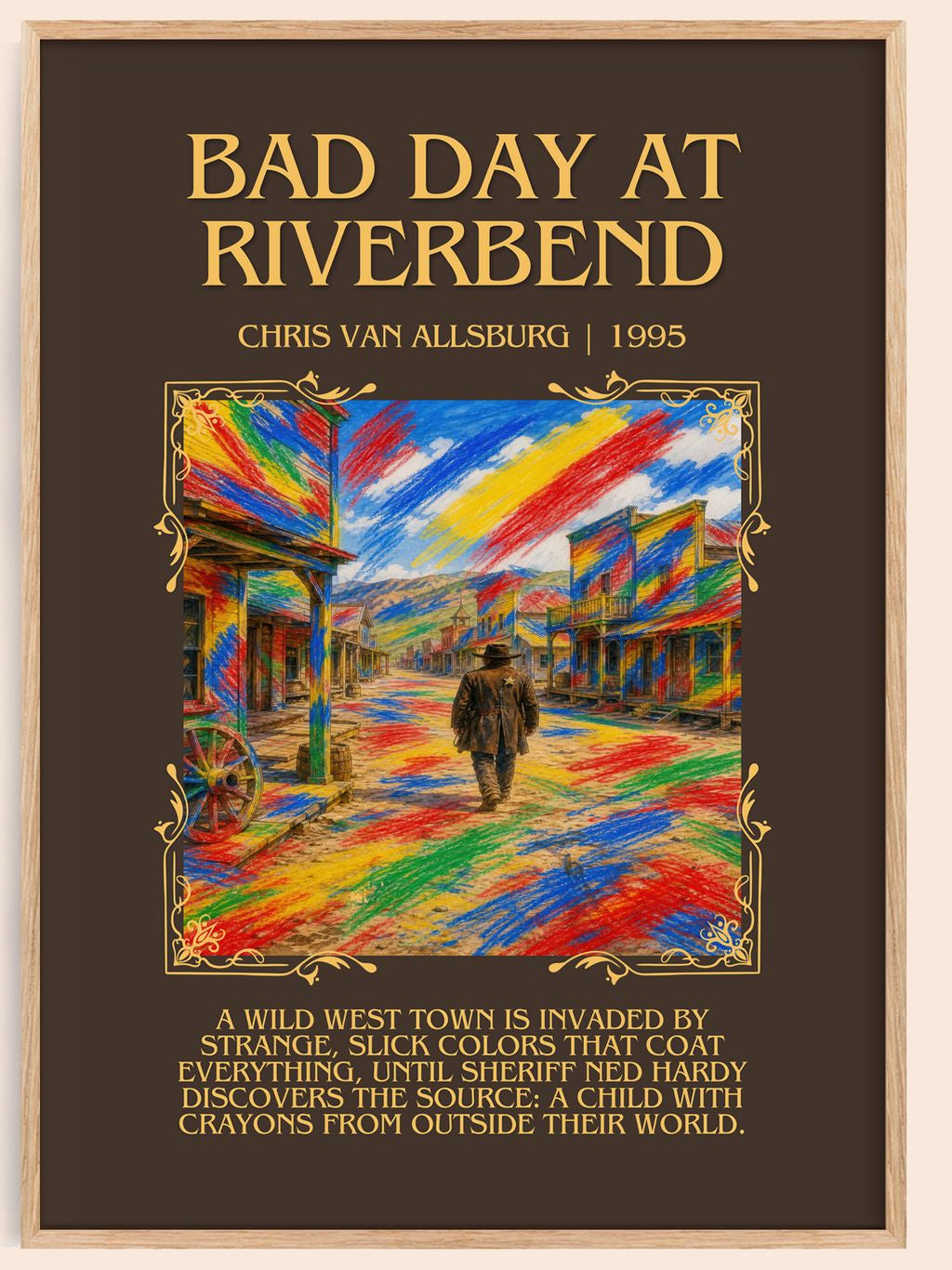 Bad Day At Riverbend Minimalist Book Poster by Chris Van Allsburg – book poster