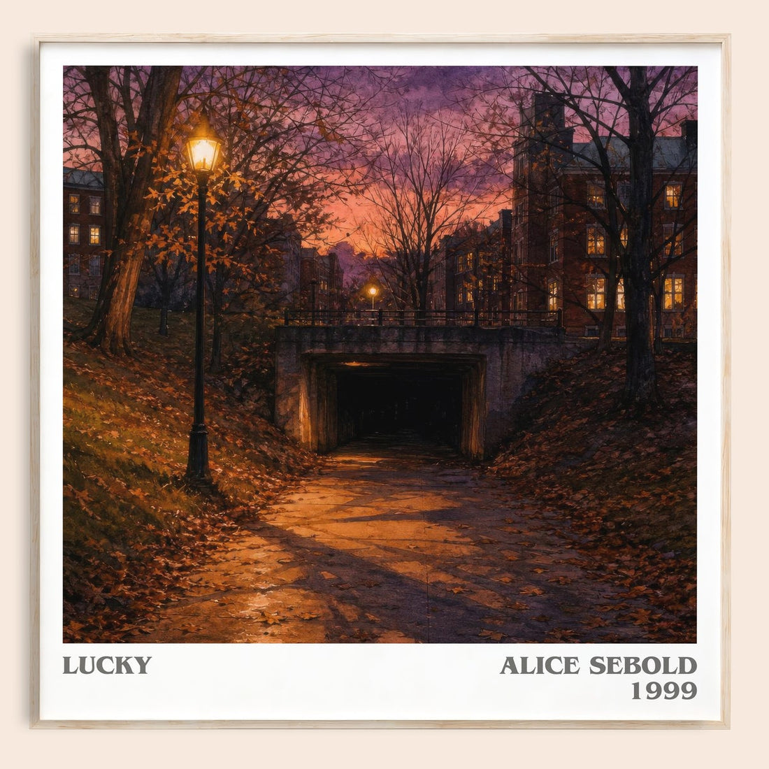 Lucky Literary Art Print by Alice Sebold