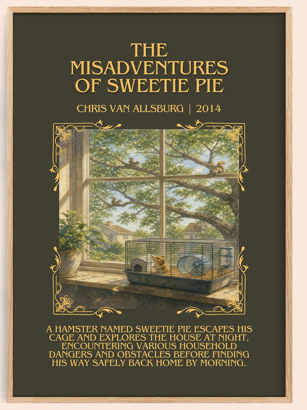 Misadventures Of Sweetie Pie Minimalist Book Poster by C. Allsburg – book poster