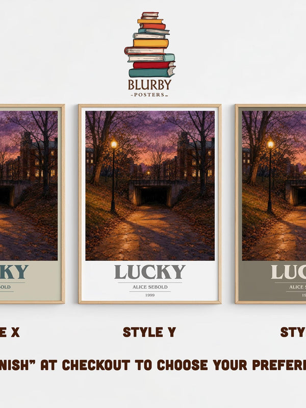 Lucky Book Cover Poster by Alice Sebold