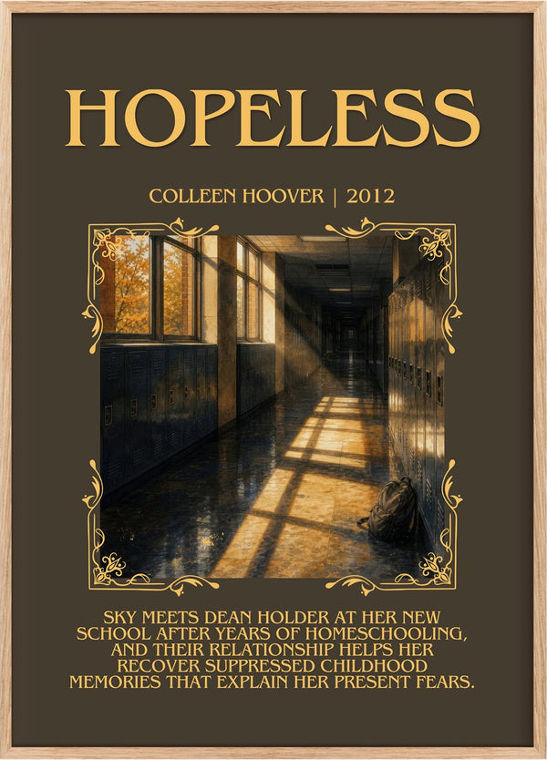 Hopeless Minimalist Book Poster by Colleen Hoover