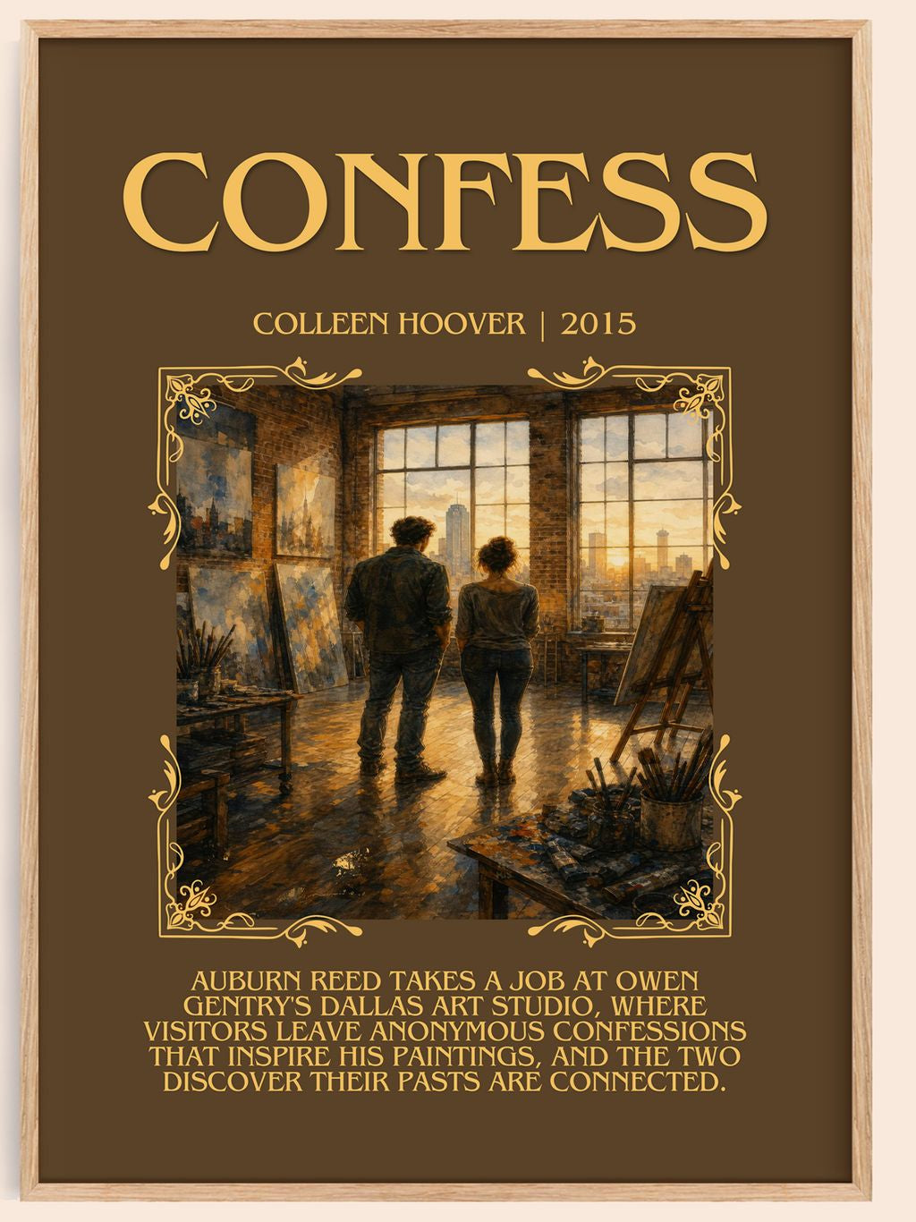 Confess Minimalist Book Poster by Colleen Hoover – book poster