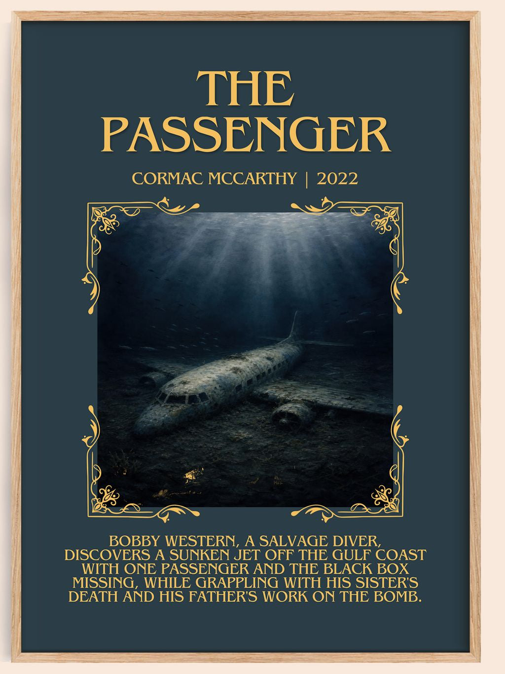 The Passenger Minimalist Book Poster by Cormac Mccarthy – book poster