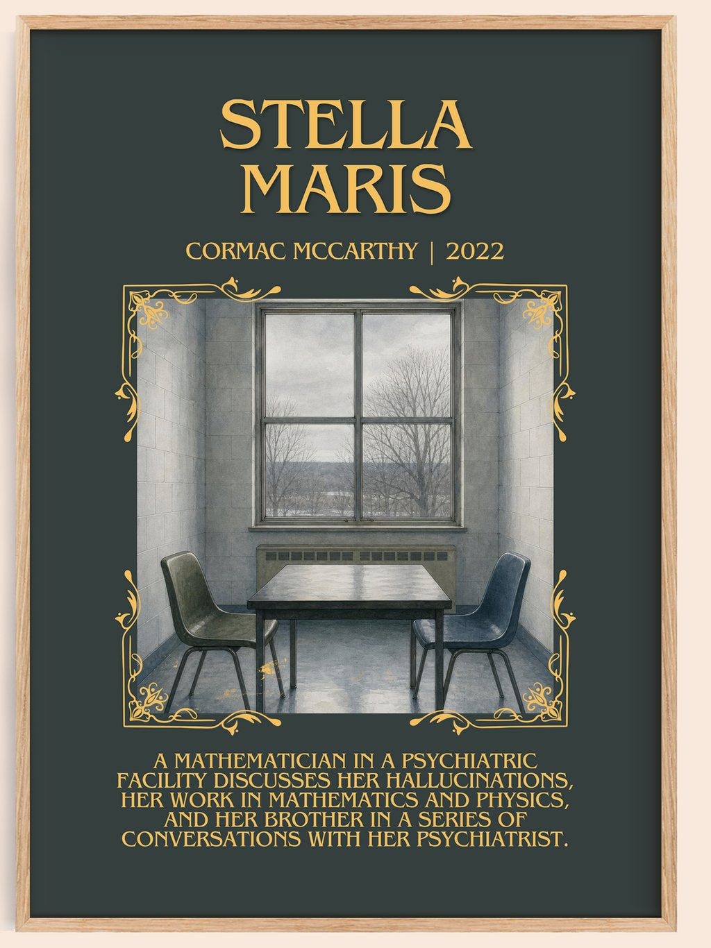 Stella Maris Minimalist Book Poster by Cormac Mccarthy – book poster