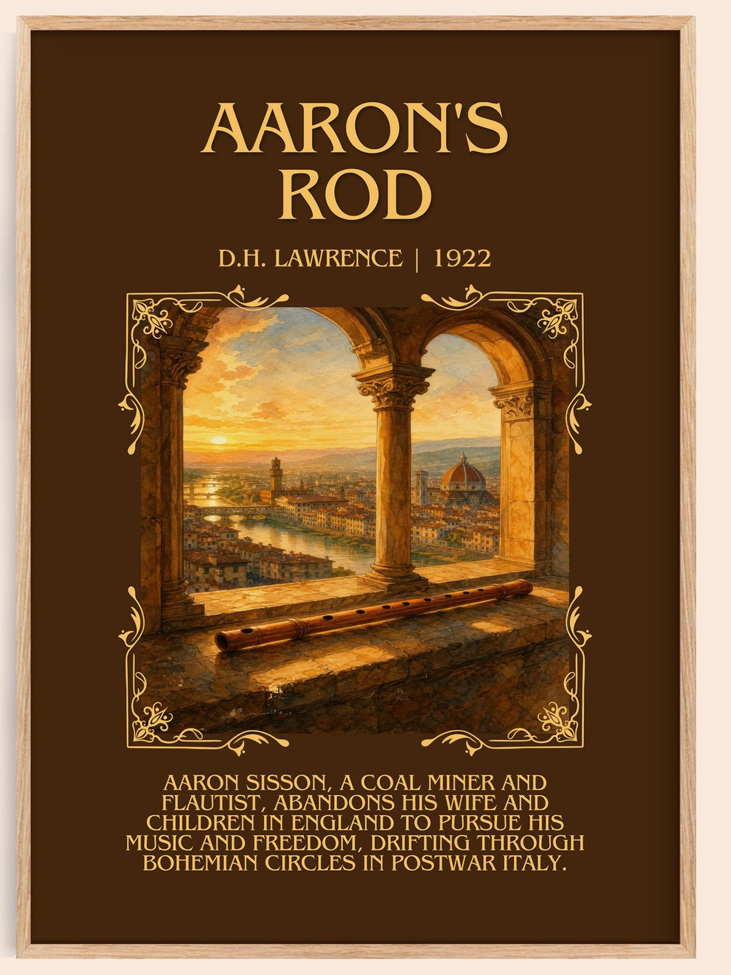 Aaron'S Rod Minimalist Book Poster by D.H. Lawrence – book poster