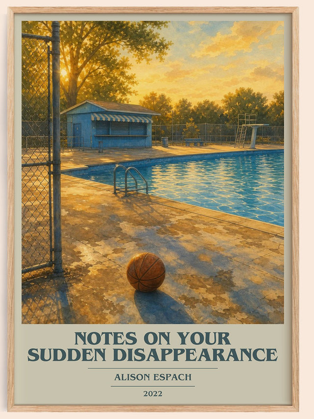 Notes On Your Sudden Disappearance Book Cover Poster by Alison Espach