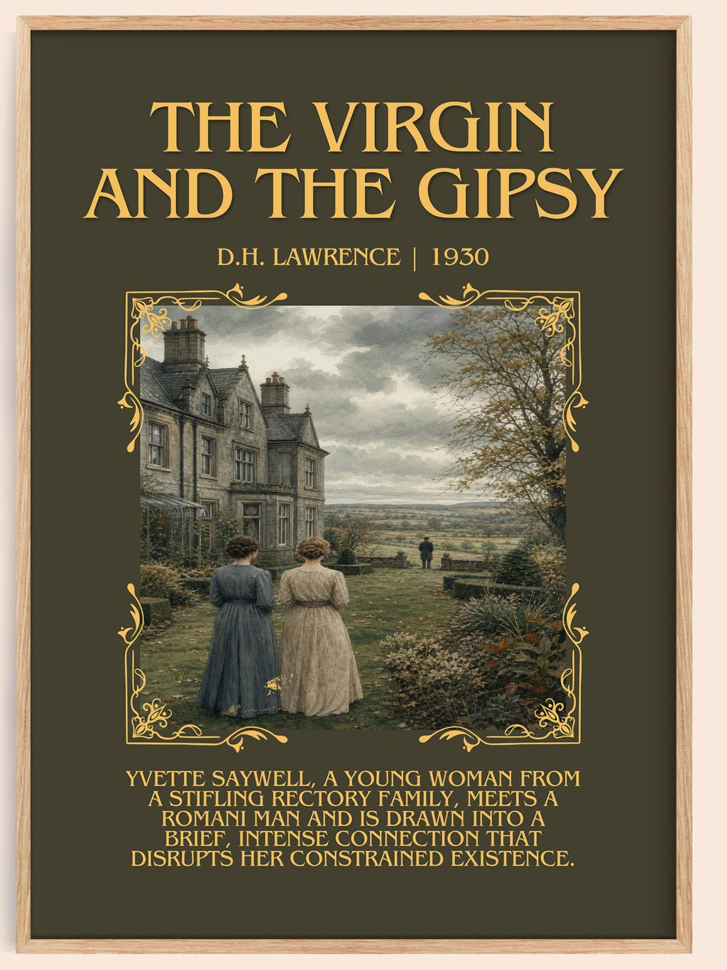 The Virgin And The Gipsy Minimalist Book Poster by D.H. Lawrence – book poster