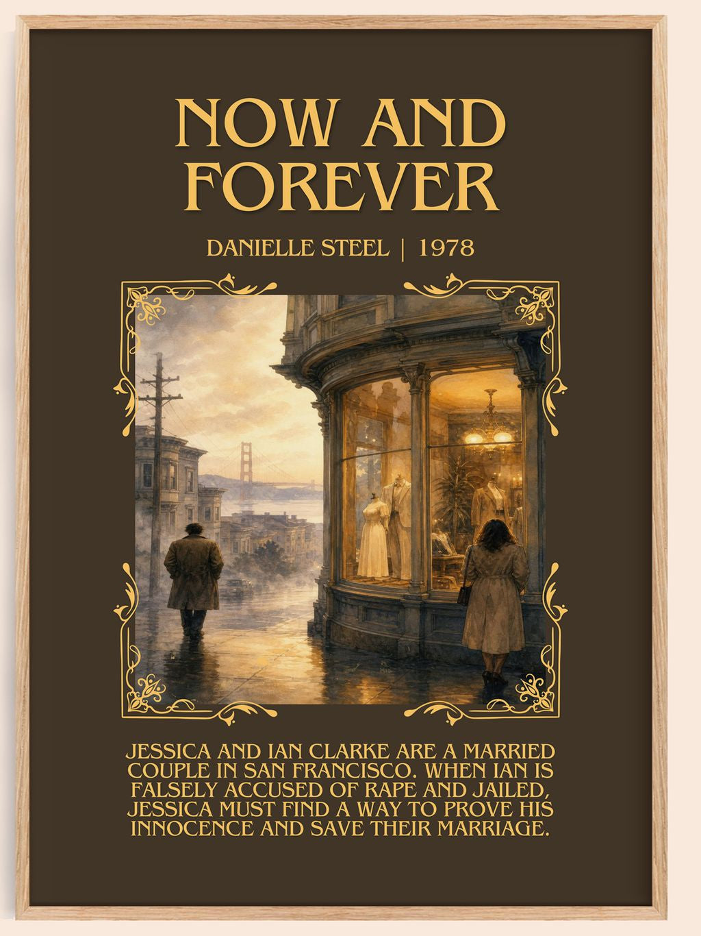 Now And Forever Minimalist Book Poster by Danielle Steel – book poster