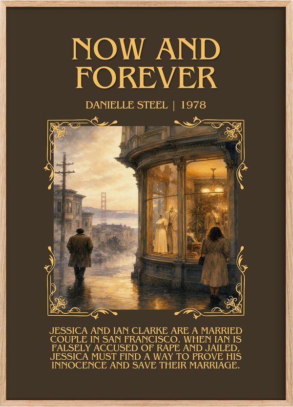 Now And Forever Minimalist Book Poster by Danielle Steel