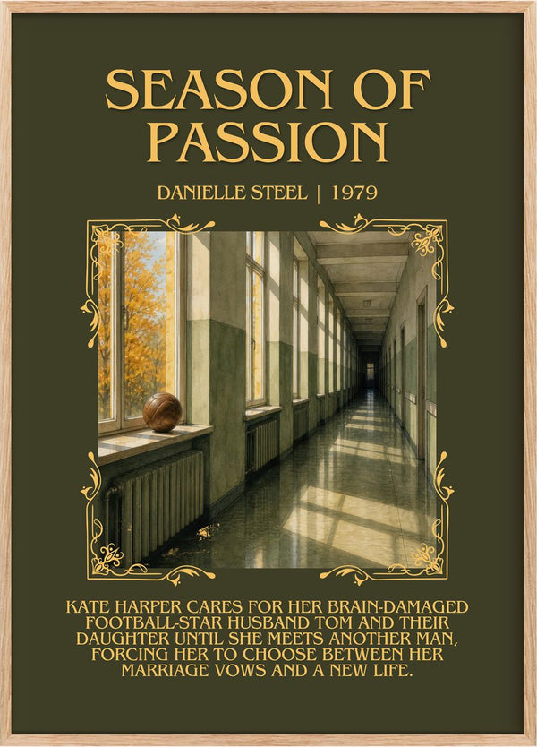 Season Of Passion Minimalist Book Poster by Danielle Steel
