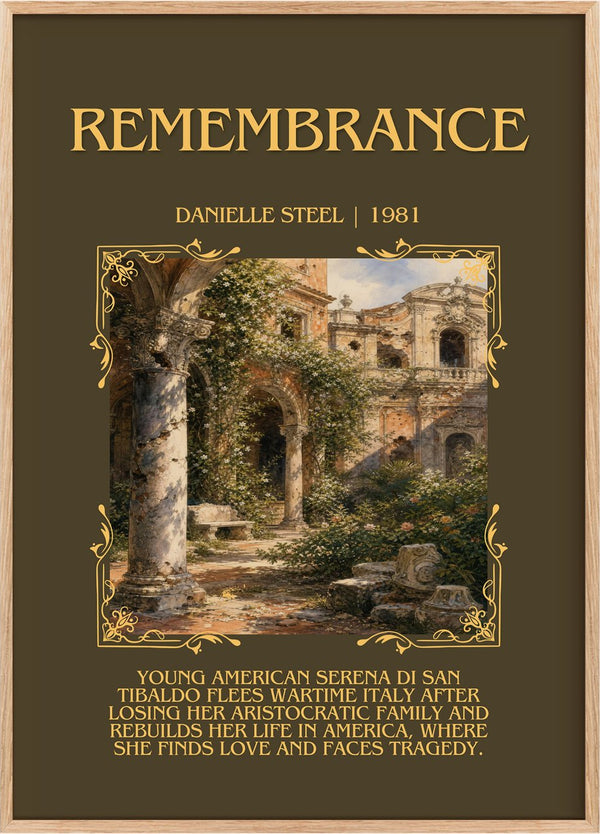 Remembrance Minimalist Book Poster by Danielle Steel