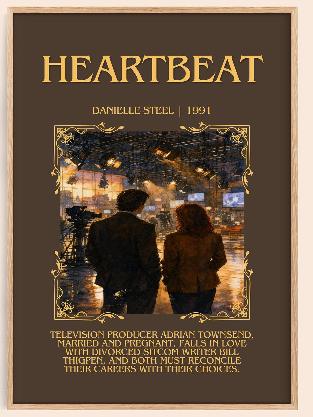 Heartbeat Minimalist Book Poster by Danielle Steel – book poster