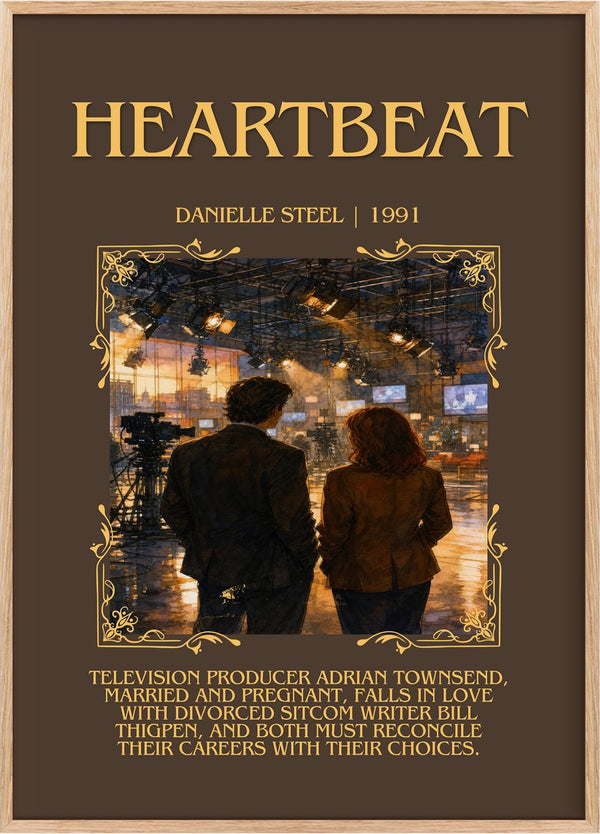 Heartbeat Minimalist Book Poster by Danielle Steel
