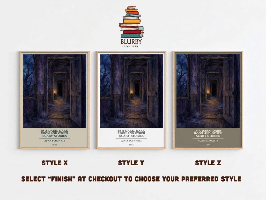 In A Dark, Dark Room And Other Scary Stories Book Cover Poster – A. (mockup)