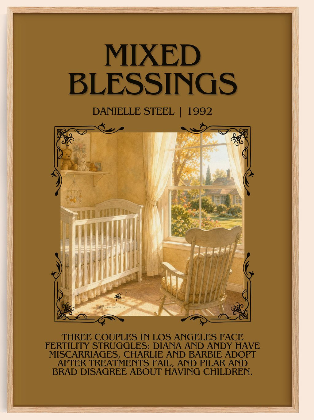 Mixed Blessings Minimalist Book Poster by Danielle Steel – book poster