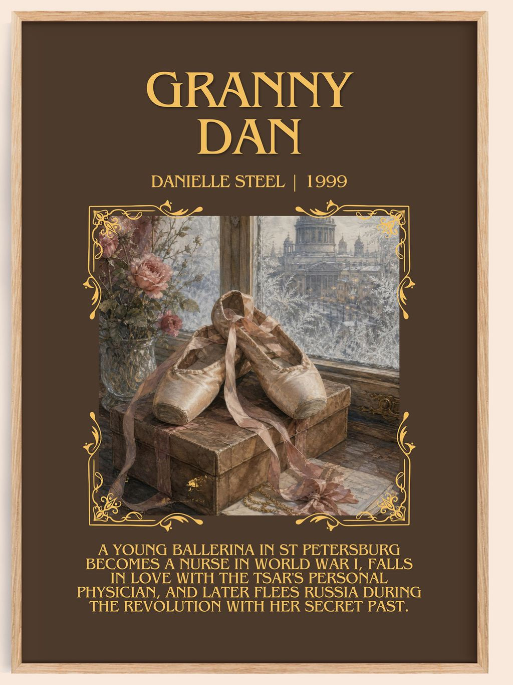 Granny Dan Minimalist Book Poster by Danielle Steel – book poster