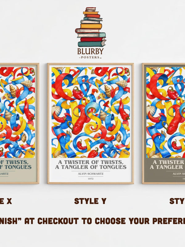 Twister Of Twists, A Tangler Of Tongues Book Cover Poster – A.