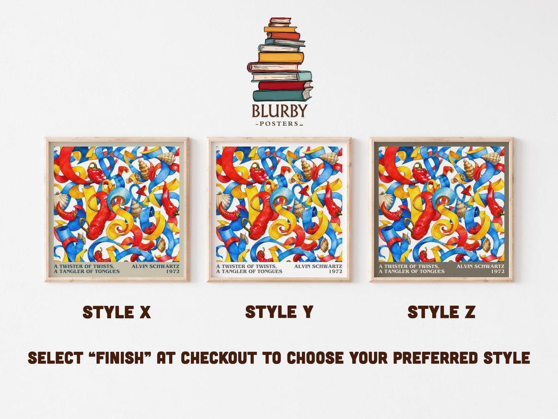 Twister Of Twists, A Tangler Of Tongues Literary Art Print – A. (mockup)