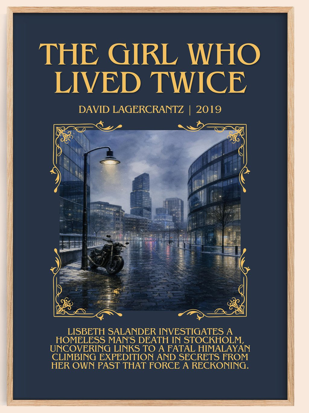 The Girl Who Lived Twice Minimalist Book Poster by David Lagercrantz – book poster