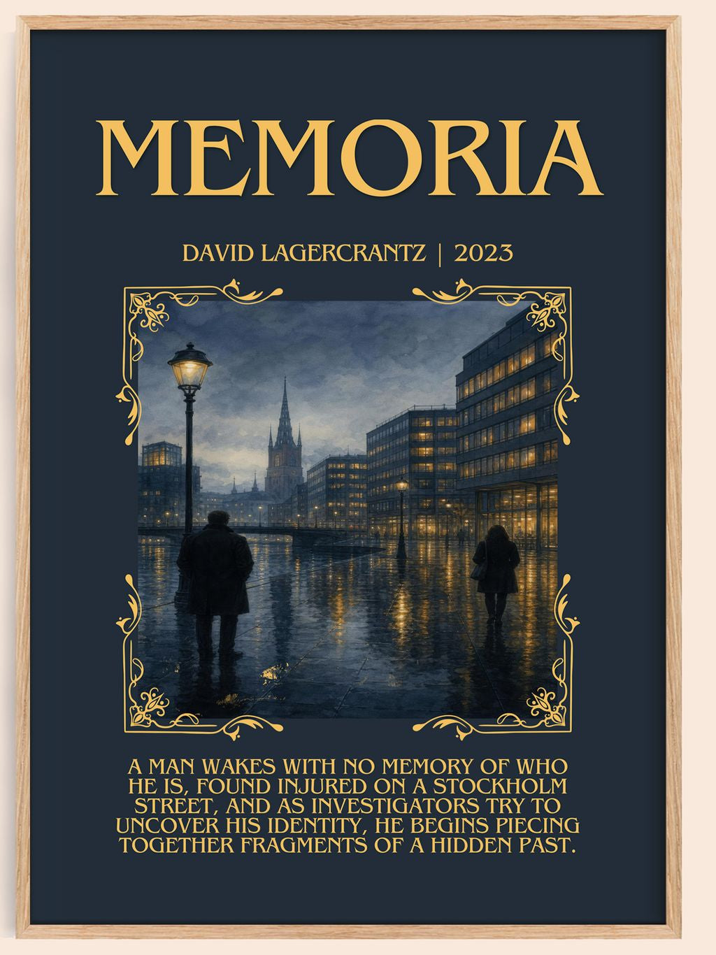 Memoria Minimalist Book Poster by David Lagercrantz – book poster
