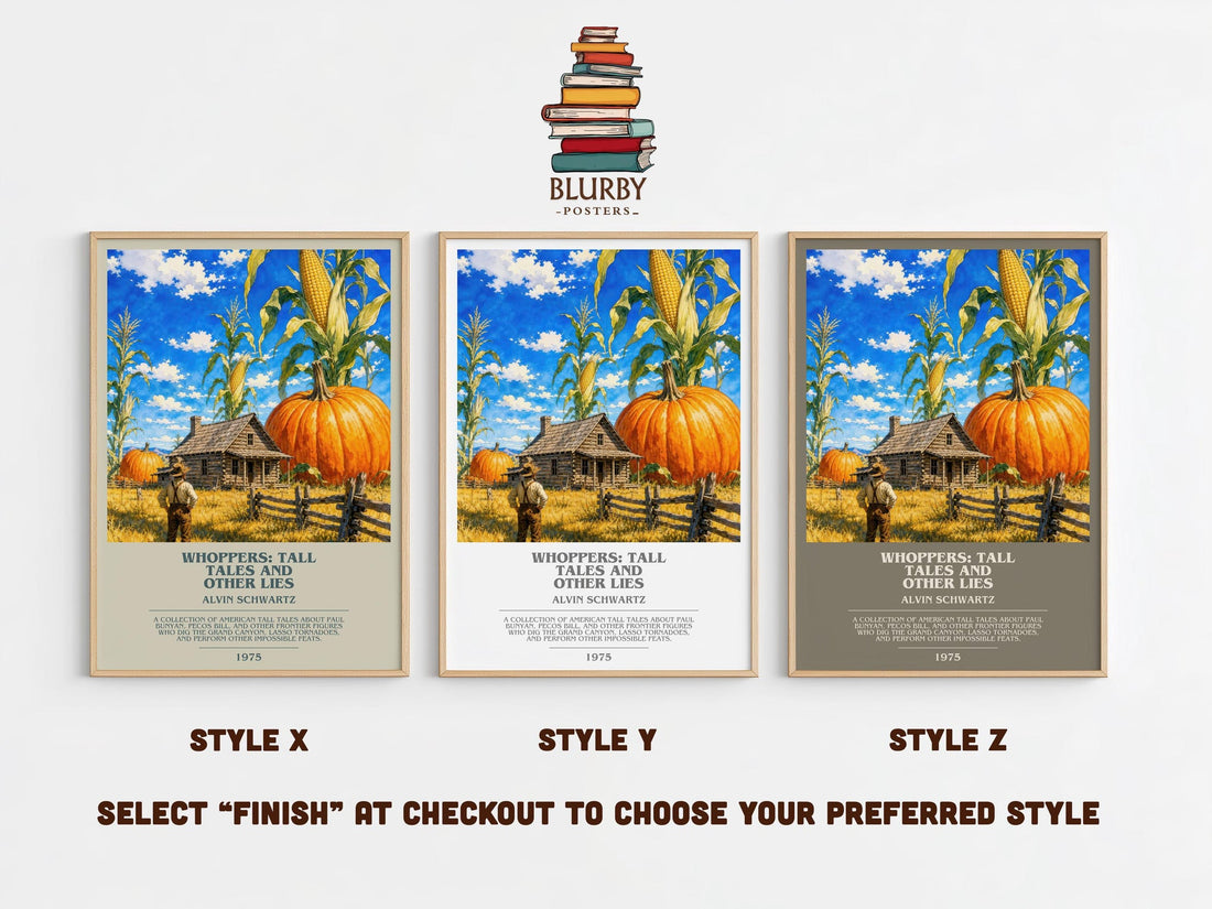 Whoppers: Tall Tales And Other Lies Bookish Wall Art by Alvin Schwartz (mockup)