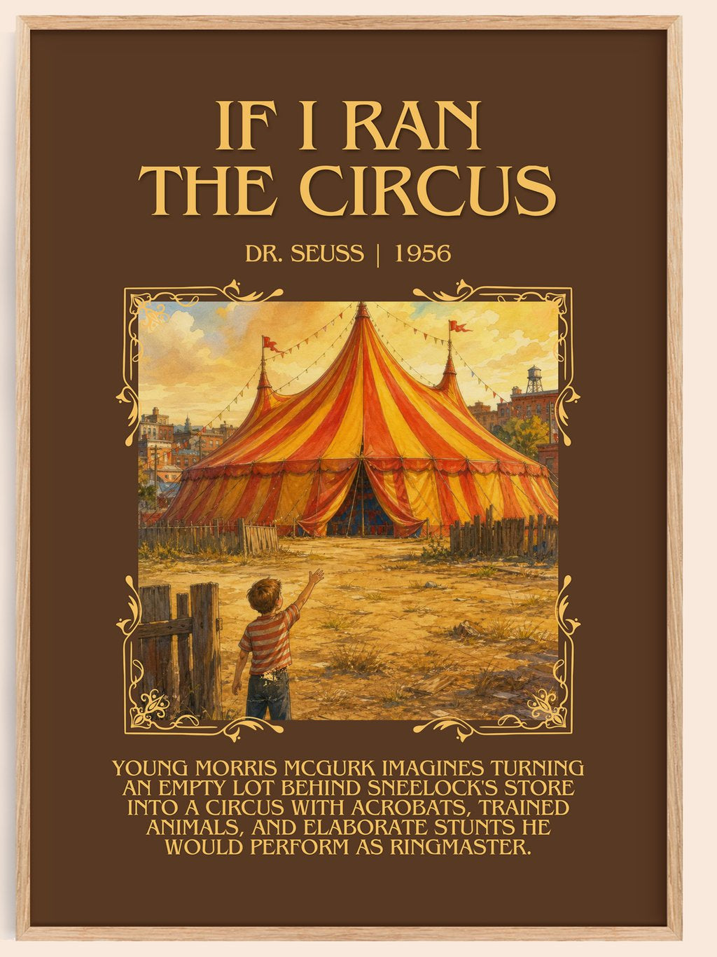 If I Ran The Circus Minimalist Book Poster by Dr. Seuss – book poster
