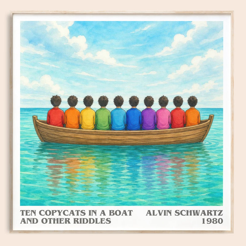 Ten Copycats In A Boat And Other Riddles Literary Art Print – A.