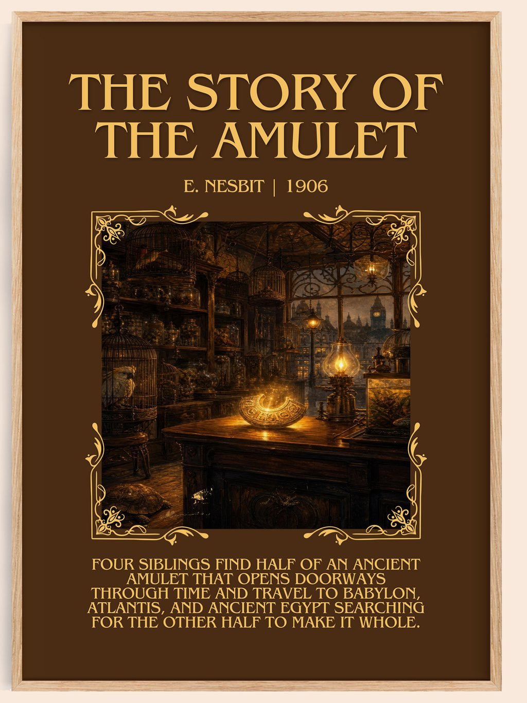 The Story Of The Amulet Minimalist Book Poster by E. Nesbit – book poster