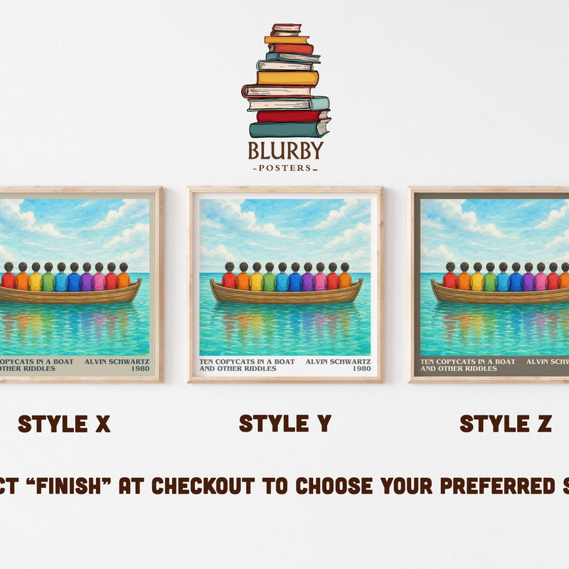 Ten Copycats In A Boat And Other Riddles Literary Art Print – A.