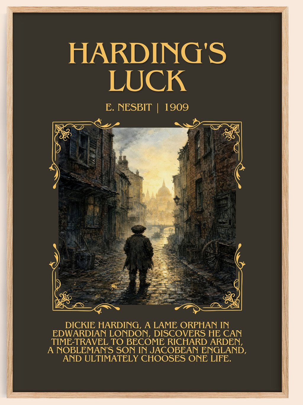 Harding'S Luck Minimalist Book Poster by E. Nesbit – book poster