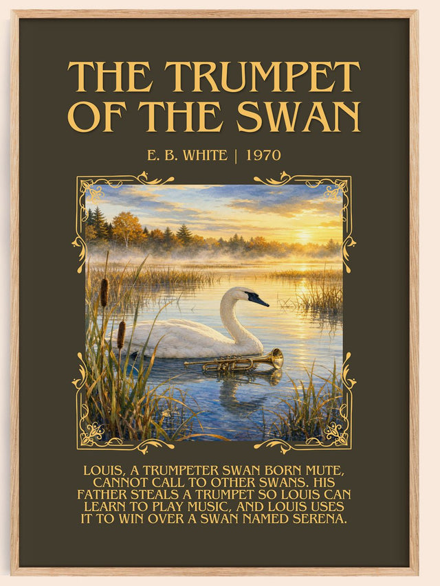 The Trumpet Of The Swan Minimalist Book Poster by E. B. White