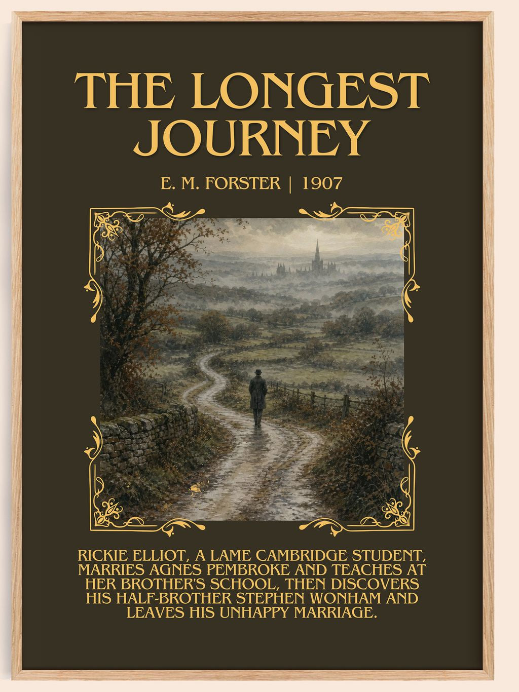The Longest Journey Minimalist Book Poster by E. M. Forster – book poster