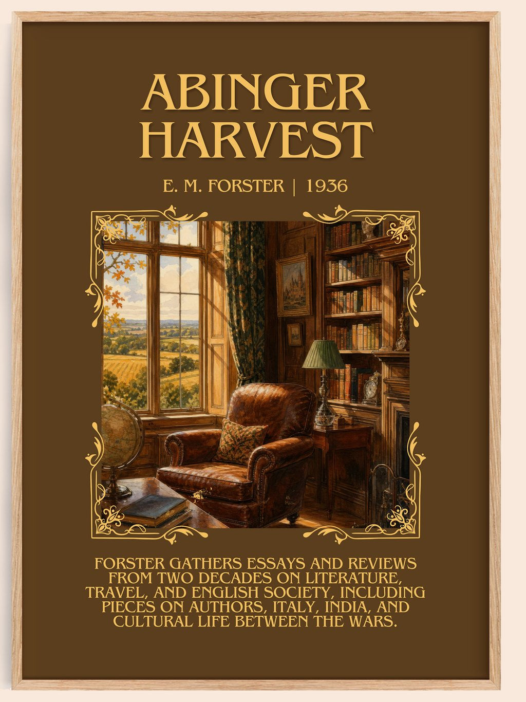 Abinger Harvest Minimalist Book Poster by E. M. Forster – book poster
