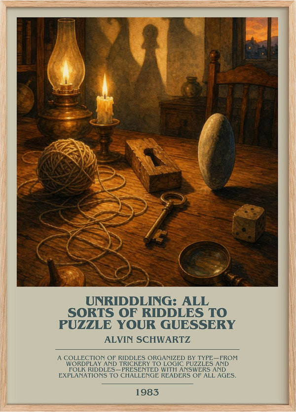 Unriddling: All Sorts Of Riddles To Puzzle Your Guessery Bookish Wall Art by Alvin Schwartz