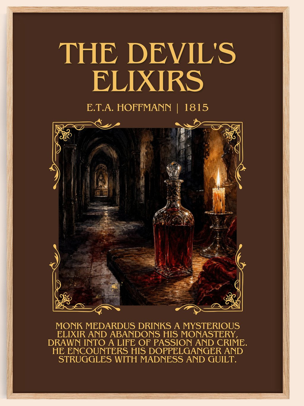 The Devil'S Elixirs Minimalist Book Poster by E.T.A. Hoffmann – book poster