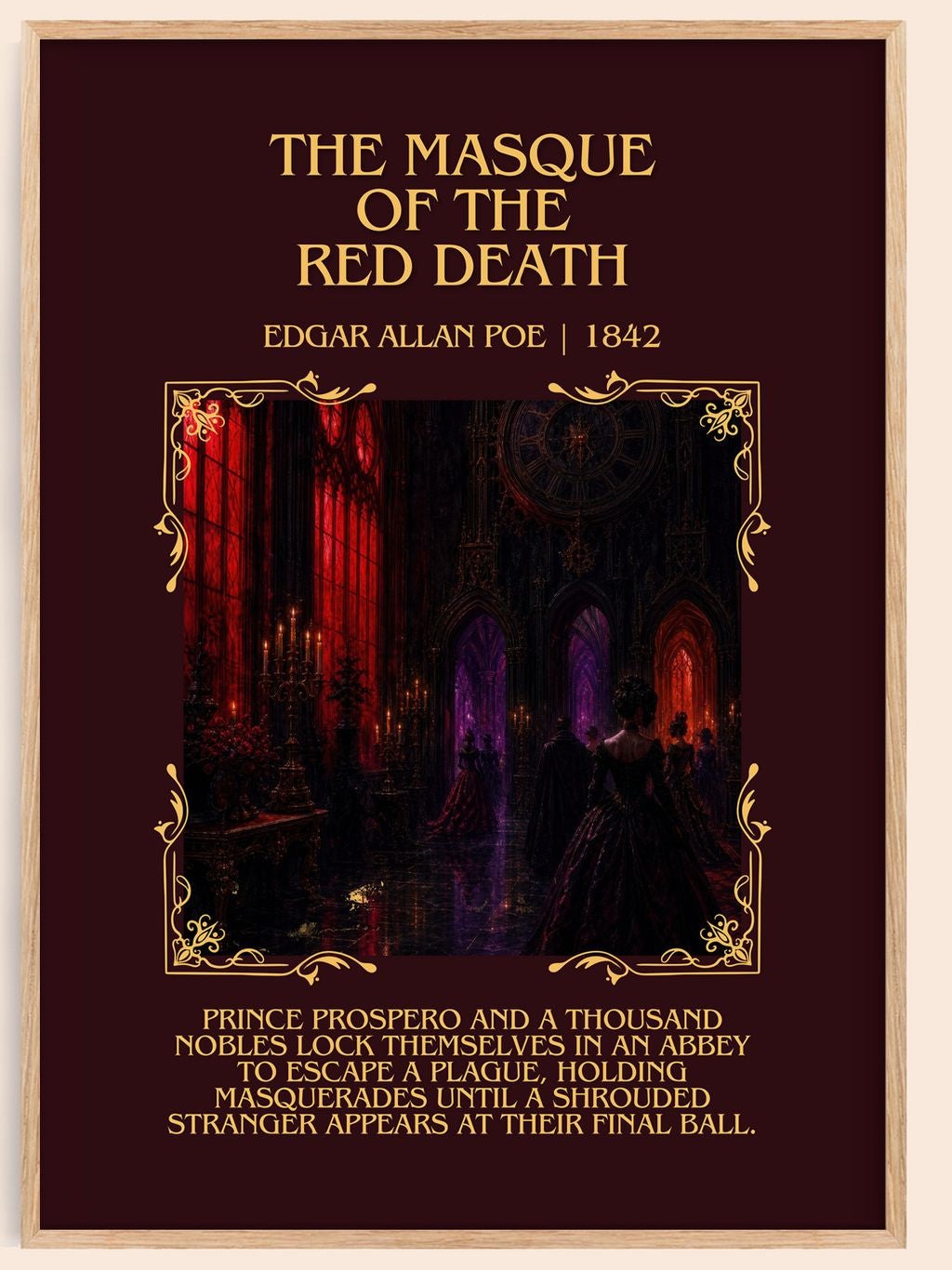 The Masque Of The Red Death Minimalist Book Poster by Edgar Allan Poe – book poster