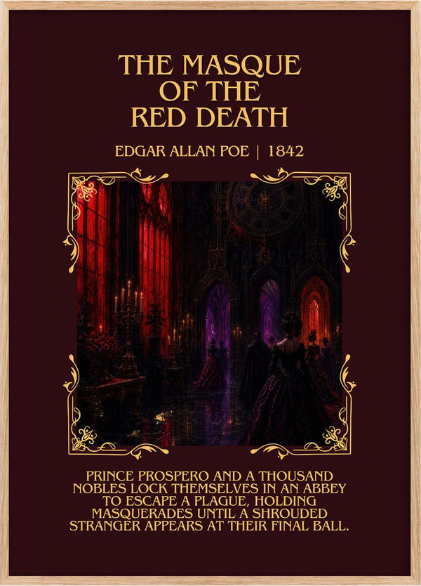 The Masque Of The Red Death Minimalist Book Poster by Edgar Allan Poe