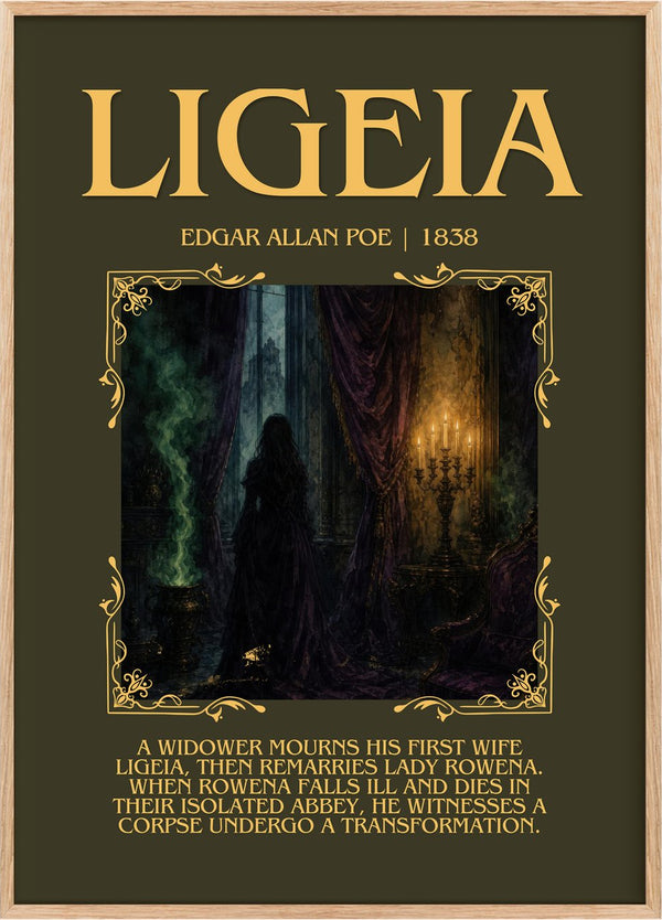 Ligeia Minimalist Book Poster by Edgar Allan Poe