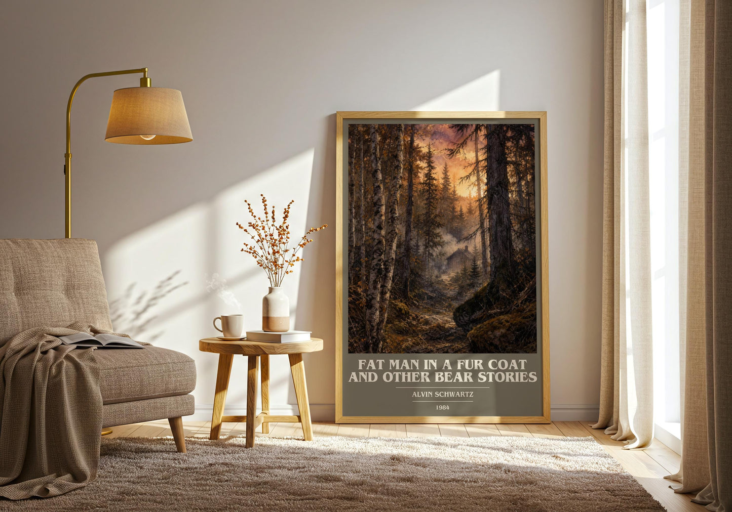 Fat Man In A Fur Coat And Other Bear Stories Book Cover Poster – A.