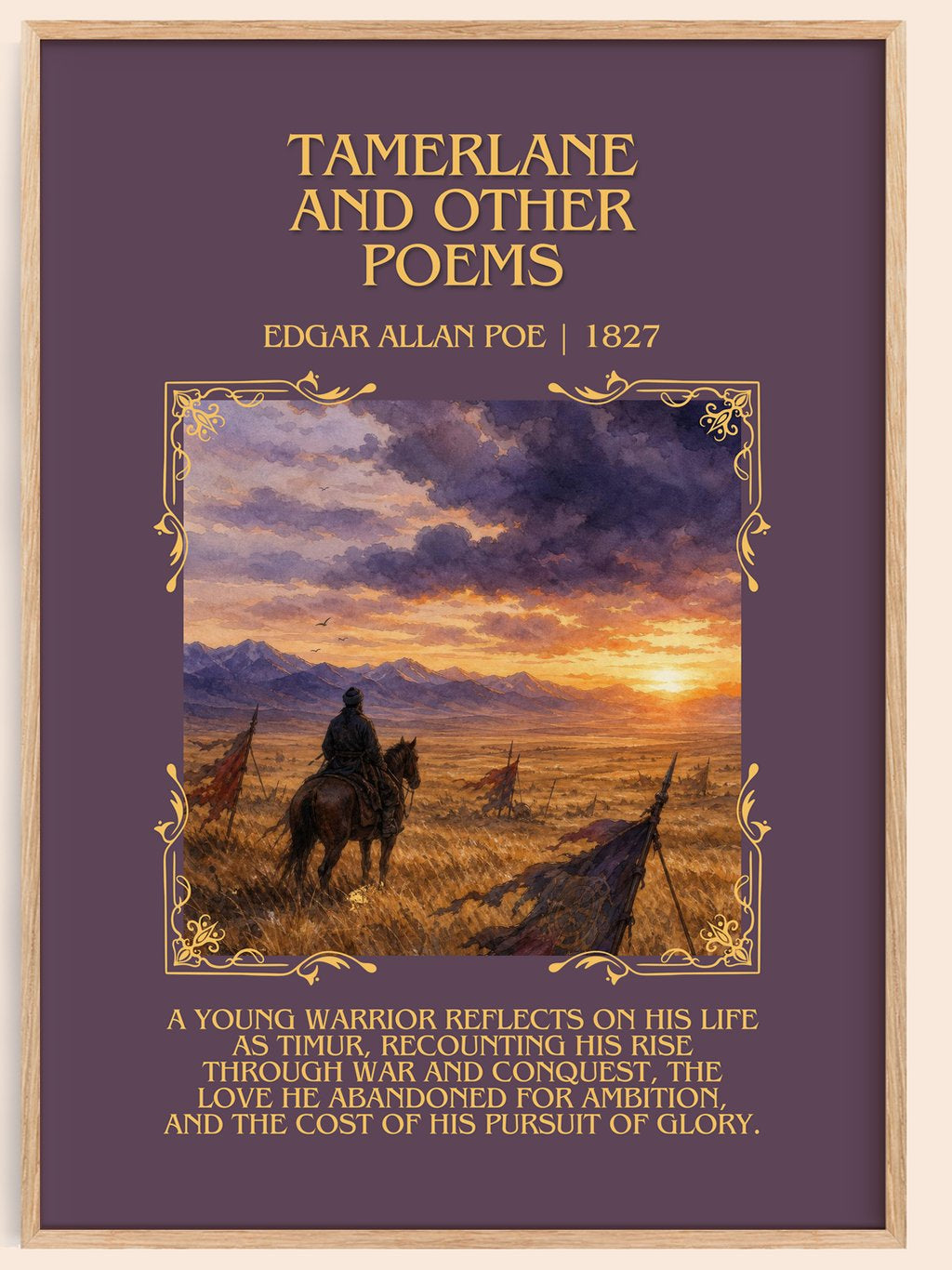 Tamerlane And Other Poems Minimalist Book Poster by Edgar Allan Poe – book poster